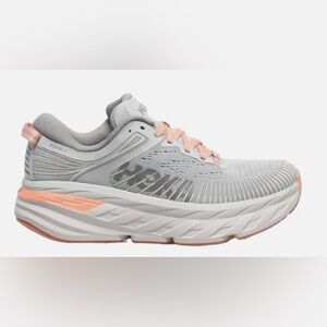 Hoka Women's Bondi 7 Running Shoes In Harbor Mist/Sharkskin